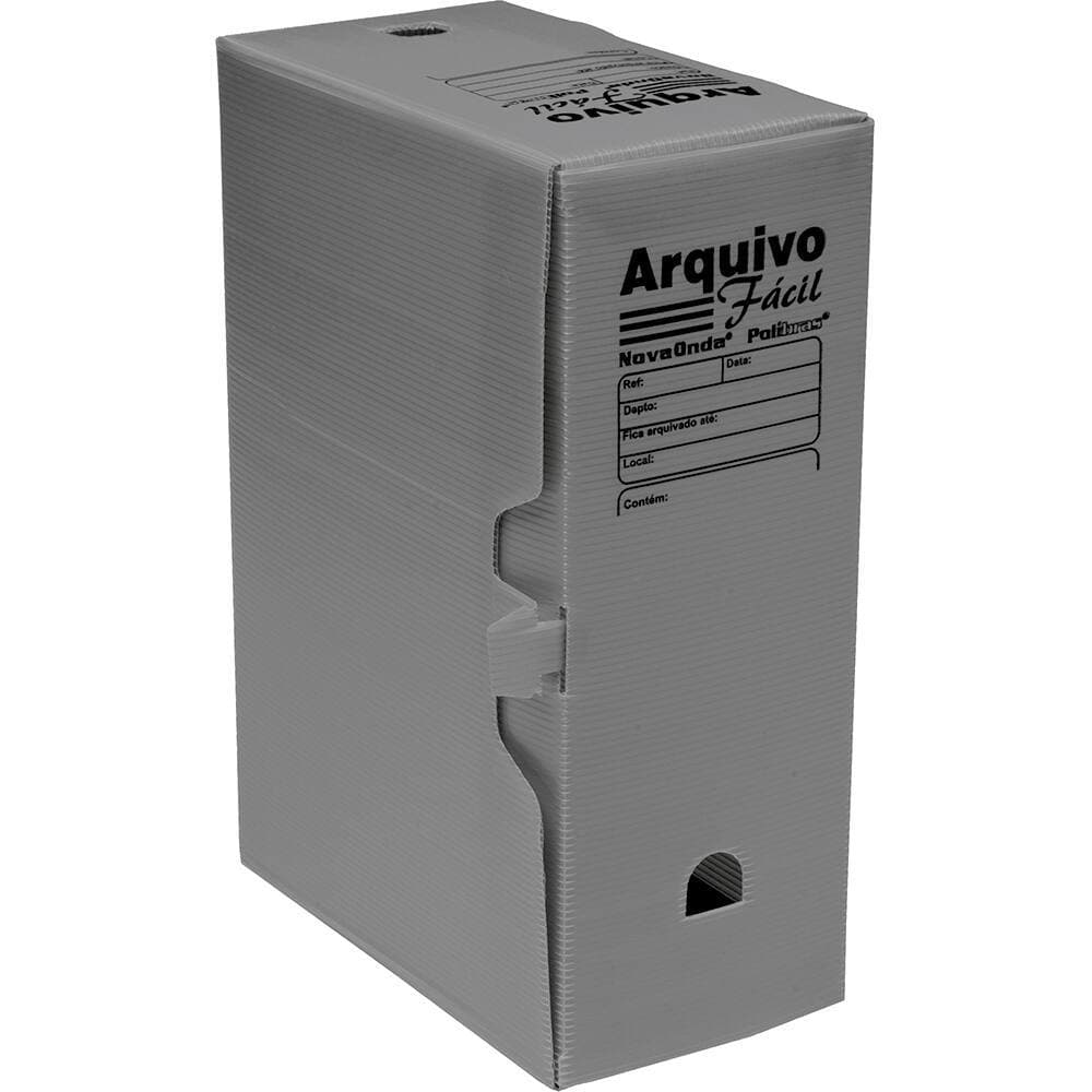 Arquivo morto novaonda 250 x 130 x 350mm Cinza Polibrás 5 UN