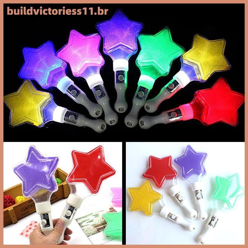 BDVT LED Glow Stick Coração Estrela Concerto Torcendo Tubo Bastão De Luz (1Pc) BR