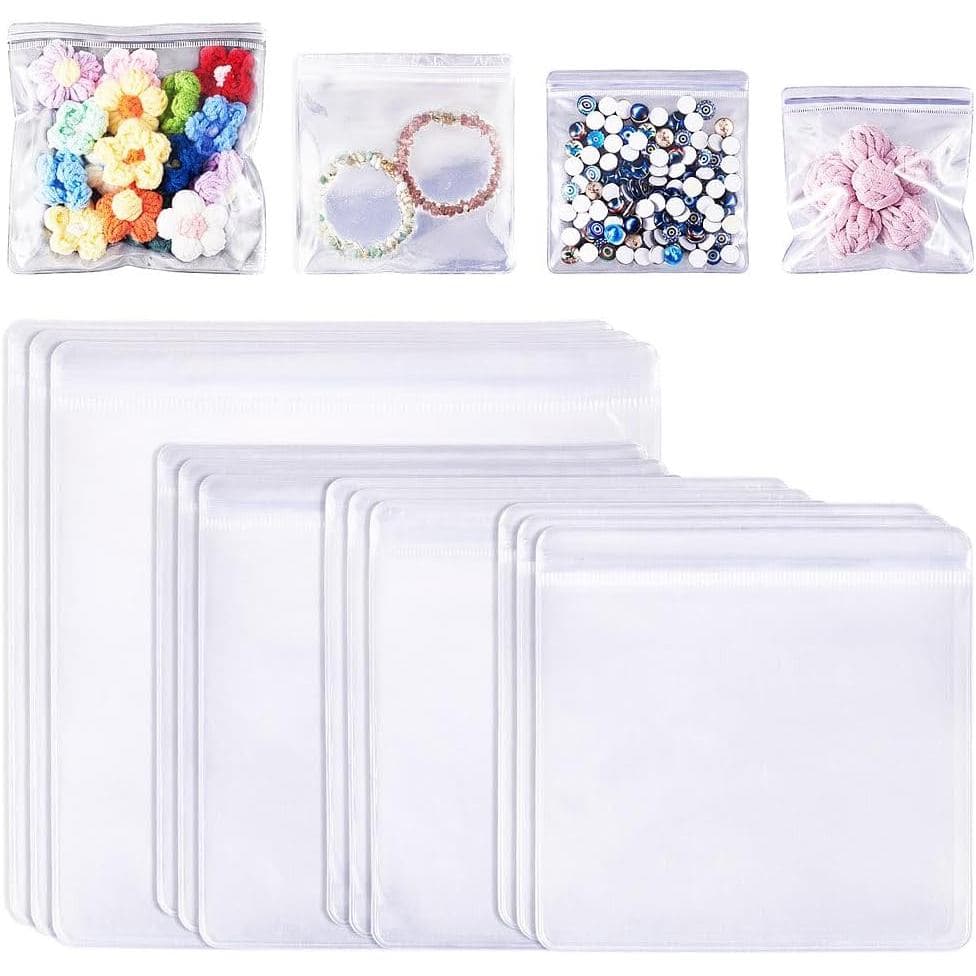 FASHEWELRY 20 Peças de Sacos de Joias Transparentes em PVC, Bolsas Anti-Manchas para Joias, Sacos Plásticos Pequenos com