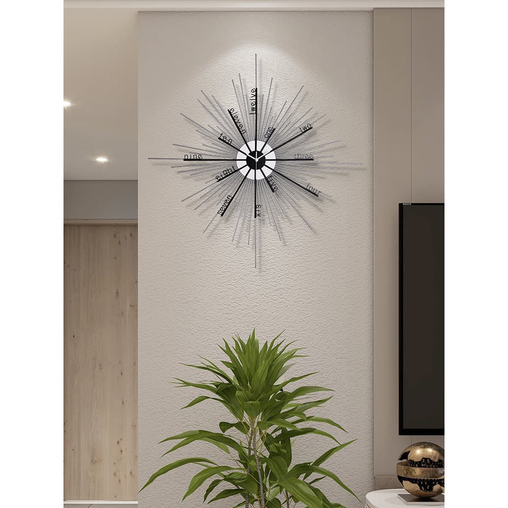 Relógio de parede sala de estar doméstico minimalista criativo moda moderna sem perfuração relógio simples atmosfera art