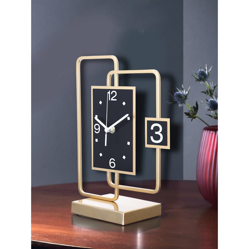 Relógio de mesa sala de estar casa moda armário vinho moderno e minimalista sentado relógio ornamentos única atmosfera c