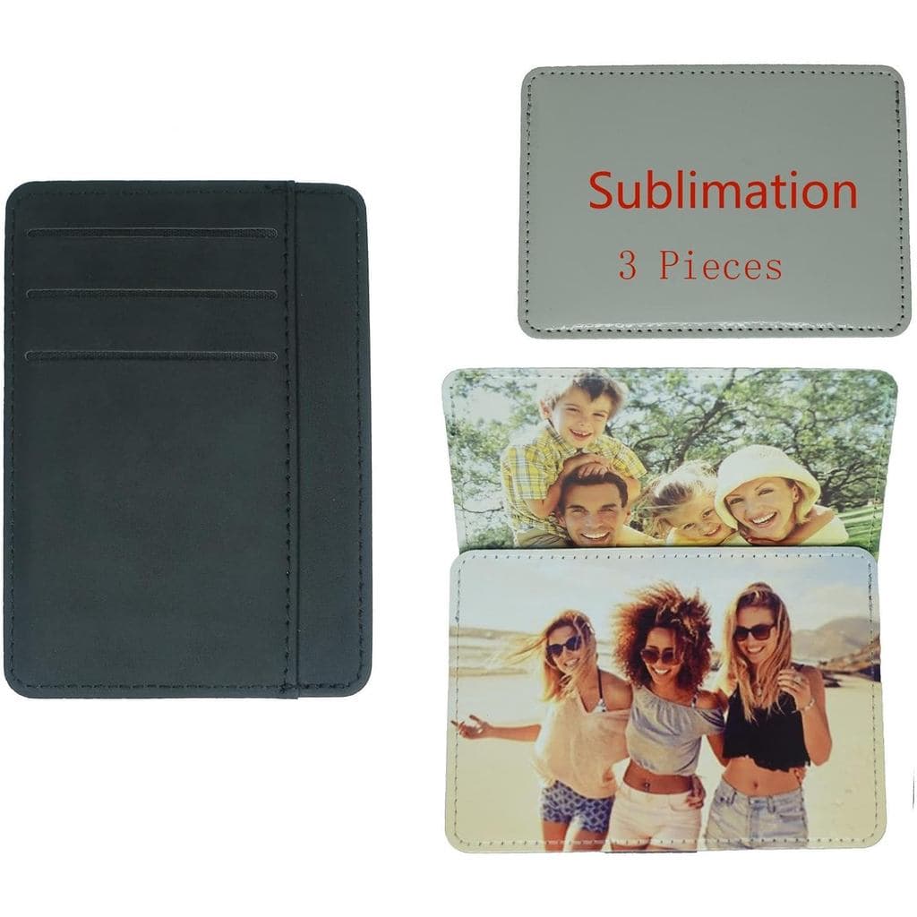 Carteira Sublimável Ultra-fina para Cartões, Carteiras Femininas, Carteira de Couro em Branco para Bolso Frontal, Artesa