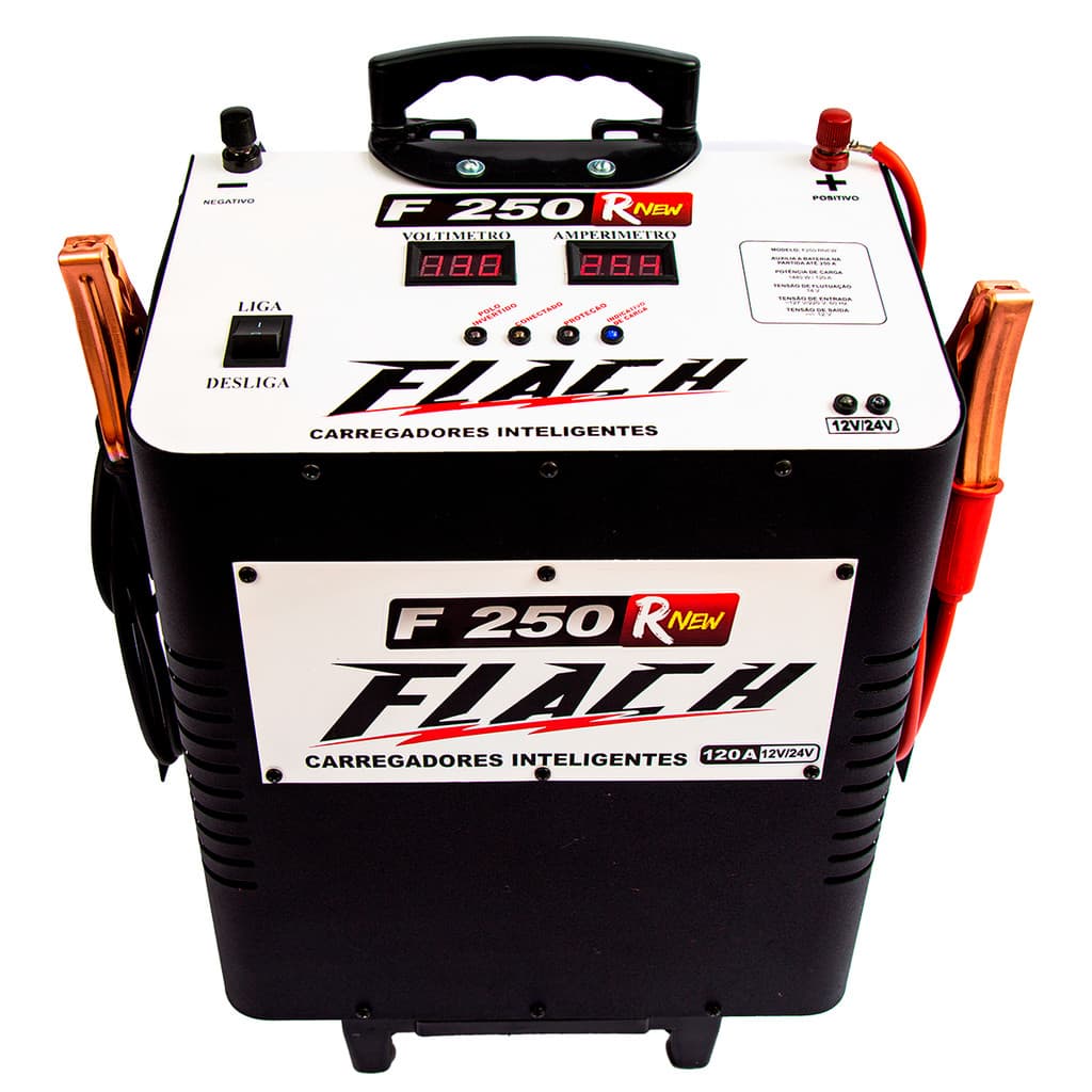 CARREGADOR BATERIA AUTOMOTIVO FLACH  F250 12/24V 120Ah RNEW