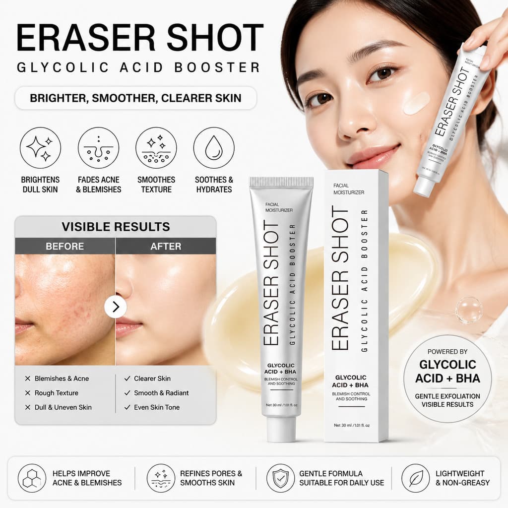 30ml Eraser Shot Brightening Cream-Controle De Manchas E Renovação Da Pele Calmante , Suave Radiante