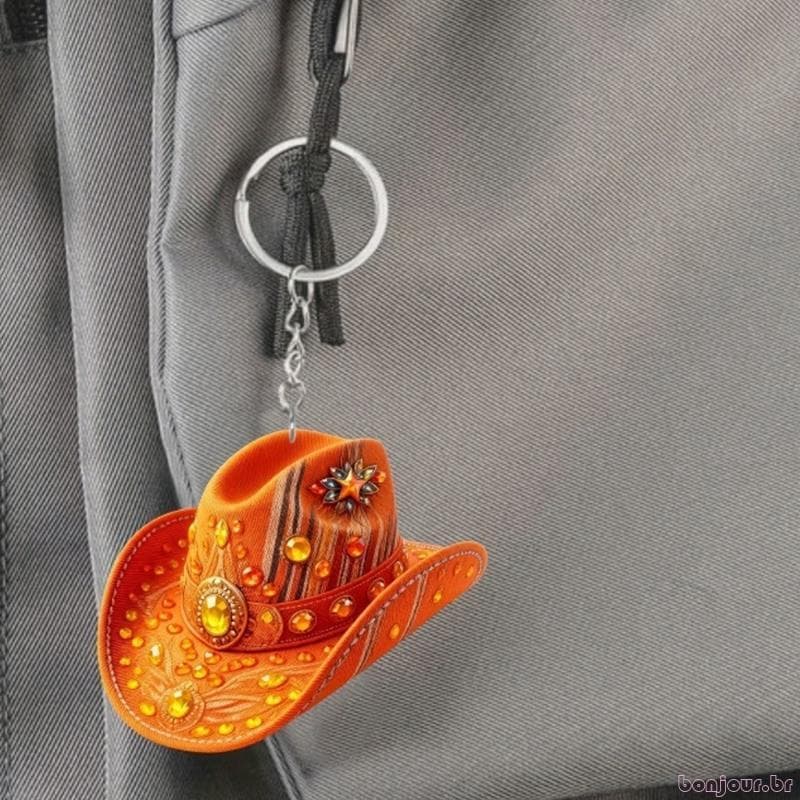 Chaveiro Para Chapéu Cowboy, 6 Cores Vibrantes, Disponíveis, Inquebrável,, Porta-Chav