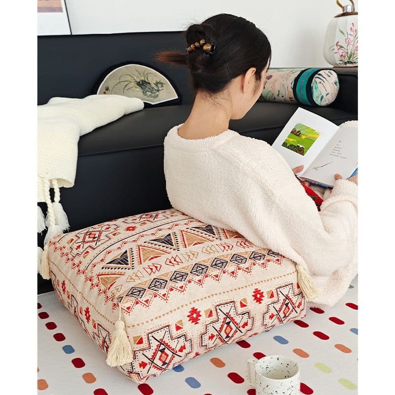 Estilo marroquino engrossado Futon almofada doméstica Tatami removível lavável preguiçoso almofada sala de estar quarto