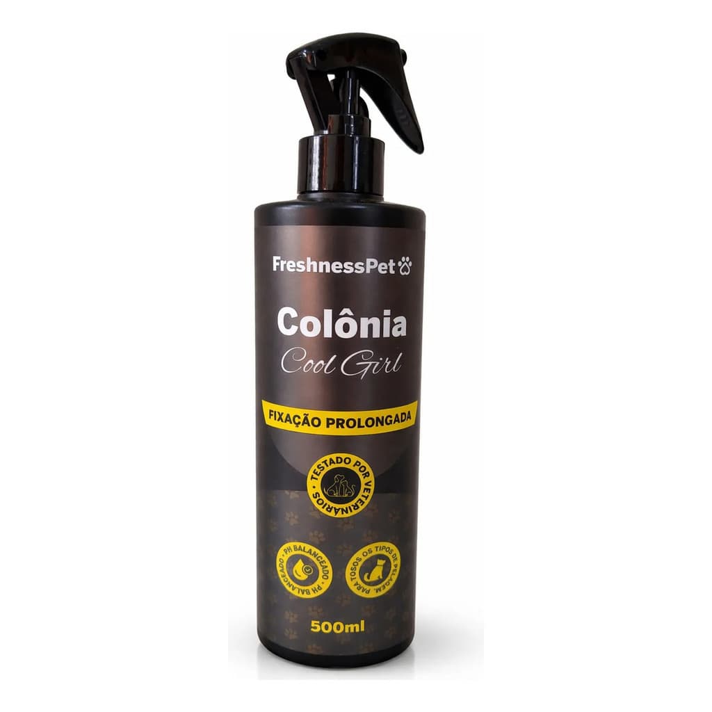 Colônia perfume para pets longa Fixaçao Cães e Gatos Banho Tosa 500 Ml