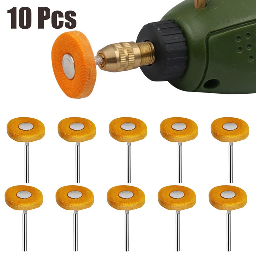 [SIP-KNWH-BR]10x Cloth Polishing Wheel Rotary-Tool Accessory Buffing Pad For Jewelry Metal-New In 11-