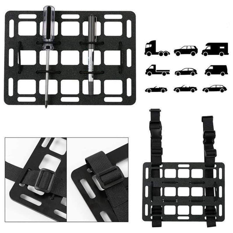 Painel De Rack De Inserção Rígida Para Veículo , Assento Traseiro Do Carro , Viseira , Organizador , Capa De Armazenamen