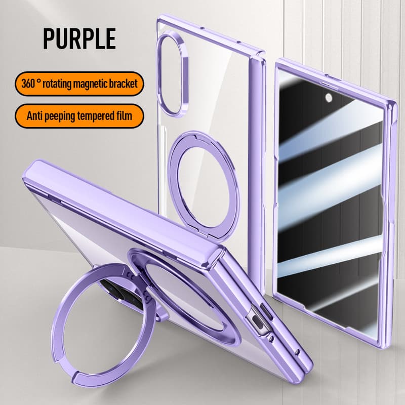 Capa De Gelo Transparente Para Samsung Galaxy Z Fold 8 Wide Fold8 Ultra Fold8 5G Suporte De Anel De Metal Dobradiça Dobr