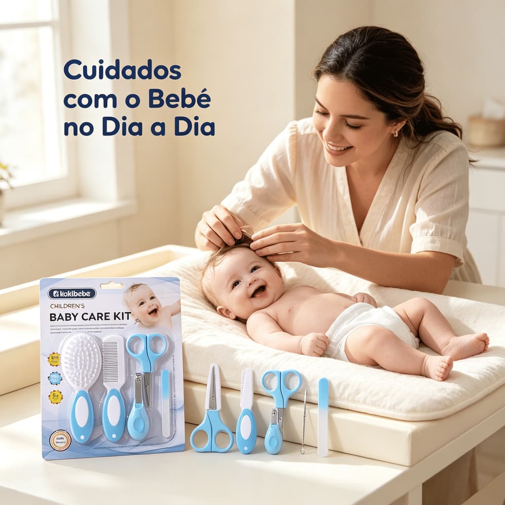 kit de cuidados para bebês com 5 peças, kit de higiene para recém-nascidos (a partir de 0 meses)