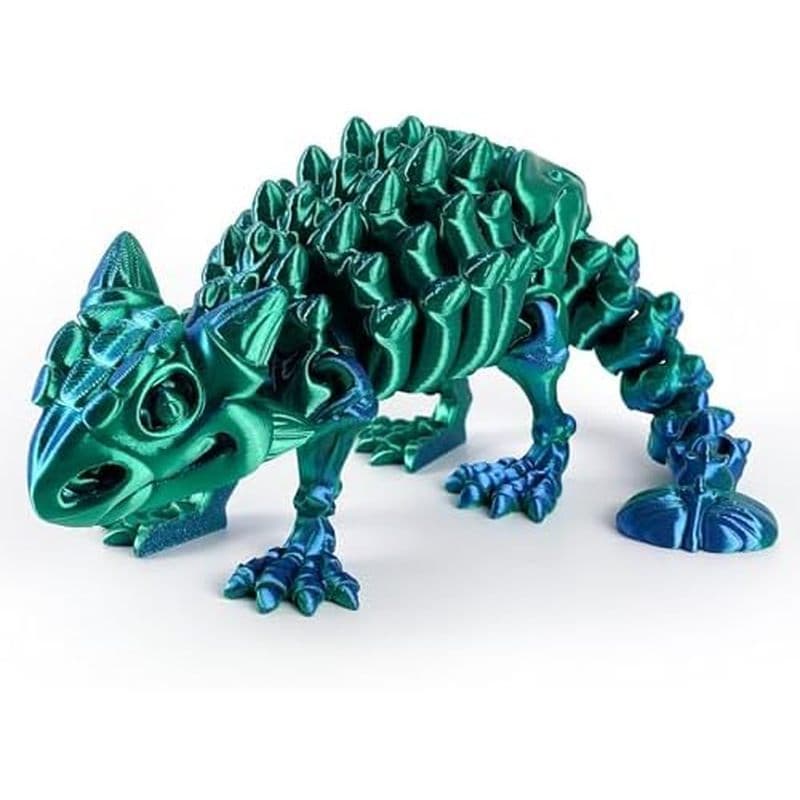 Dinossauro com impressão 3D, brinquedo de descompressão de dragão Animal com impressão 3D Mesa para adultos, osso de din
