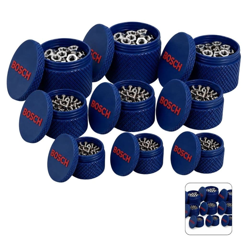 Kit Porta Trecos Bosch Organizador Para Porcas Bits Parafusos Tampa Rosca Vedável