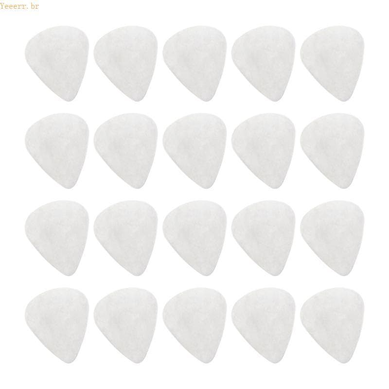 20 Peças Palhetas Guitarra Metal Sons Brilhantes, Palheta Aço Inoxidável Baixo Para Elétrica