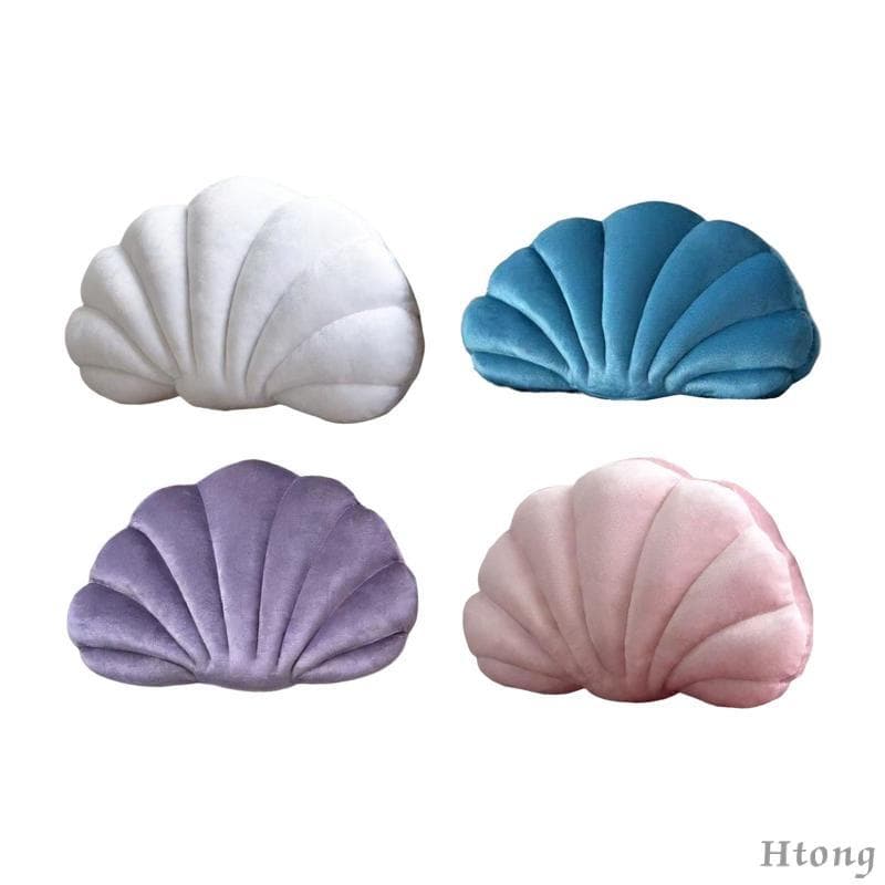 [Htong] Almofada Decorativa De Concha Para Cama , Sofá , Em Formato , Enchimento PP Feito À Mão Dormir , Leitura , Quart