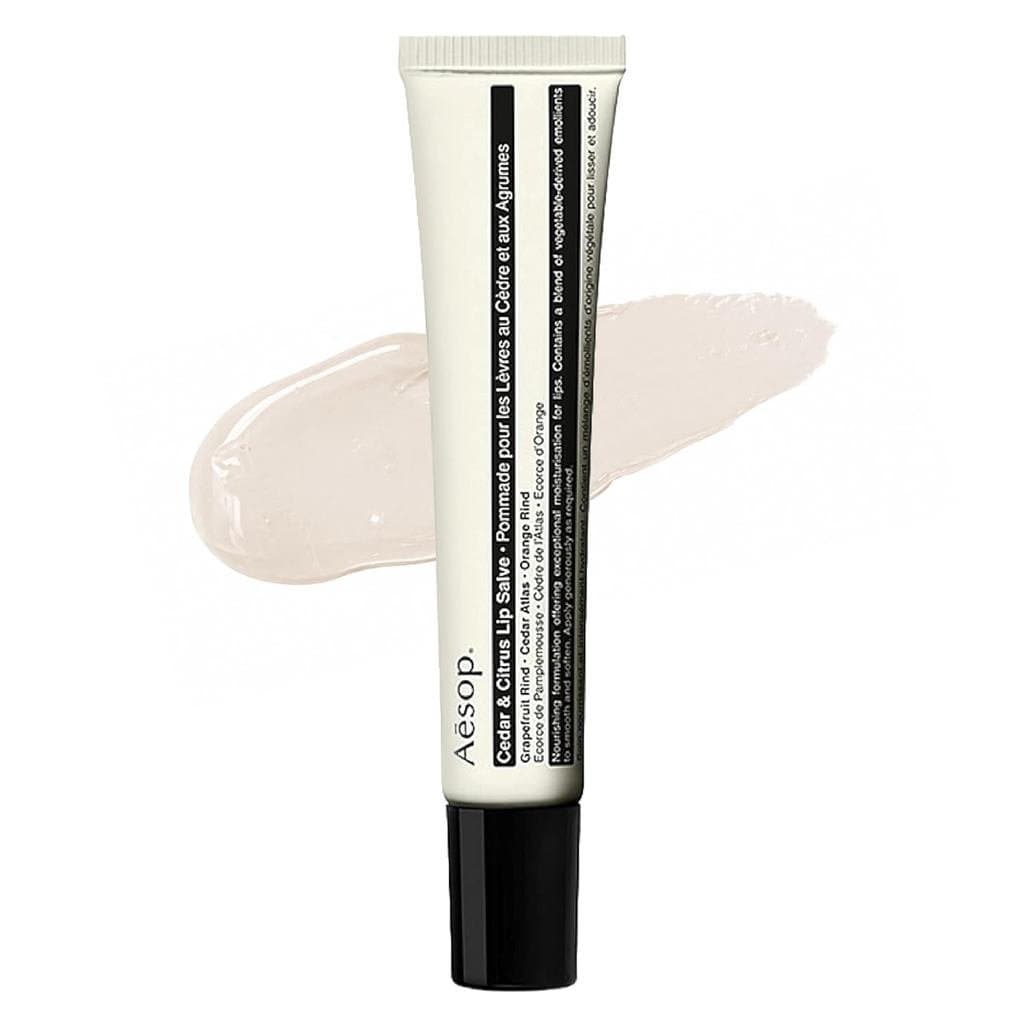 Bálsamo Labial de Cedro e Cítricos Aesop |     Produtos de cuidado hidratante para lábios secos e rachados |     Fórmula