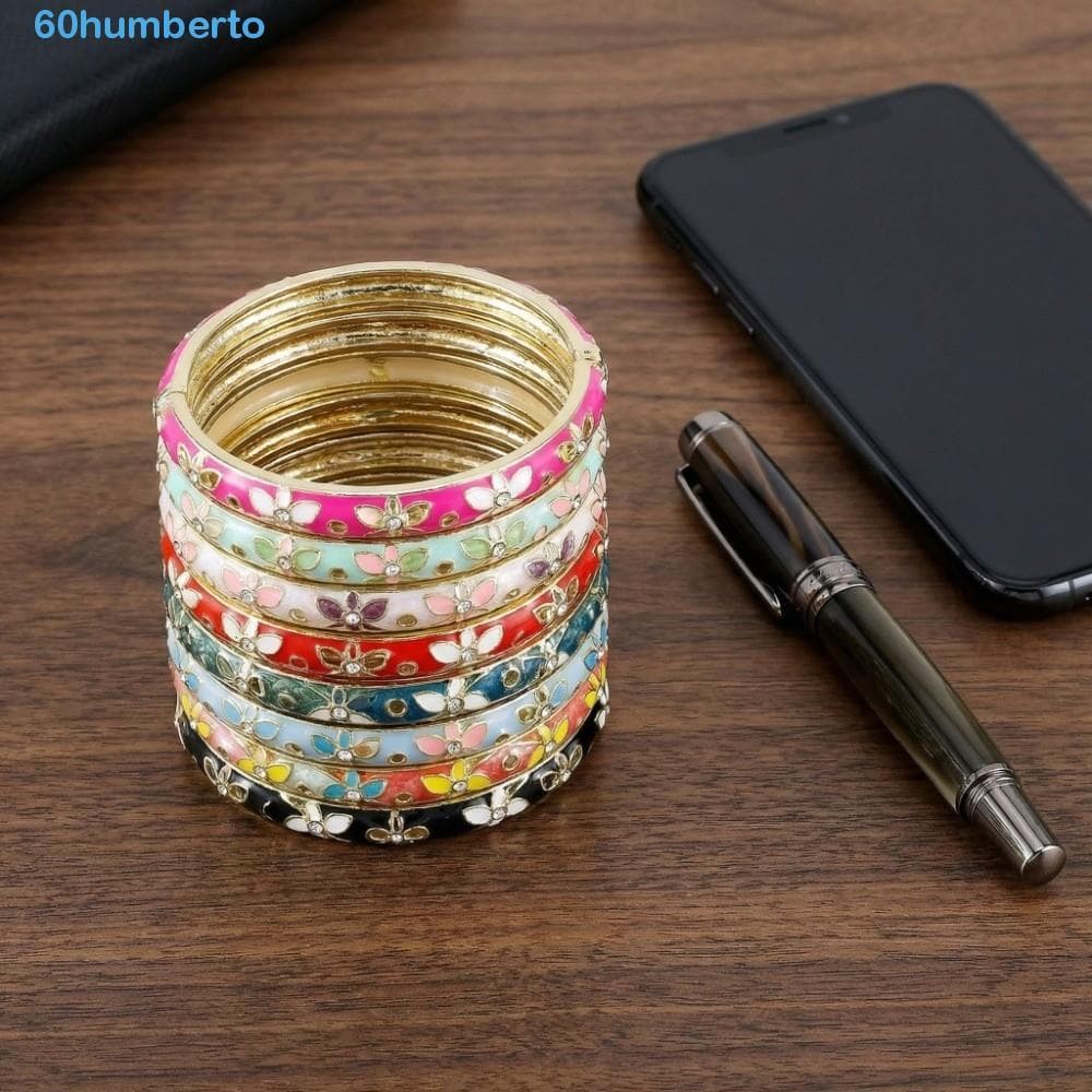 HUMBERTO Pulseira Cloisonne Vintage , De Flor Floral Esmaltada Mão Feminina Clássica Étnica Tradicional Boêmia