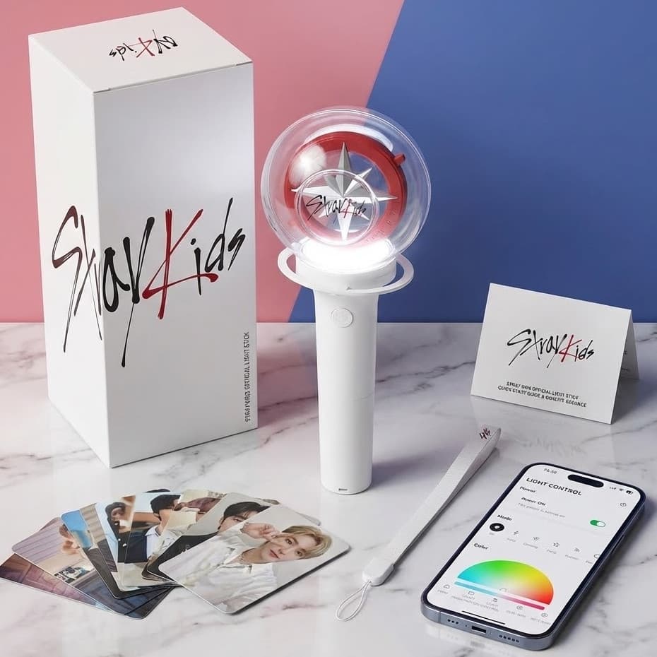 [Em Estoque] Stray Kids Official Light Stick , Glow Bluetooth (Conecta Ao Aplicativo , Mudança De Cor)
