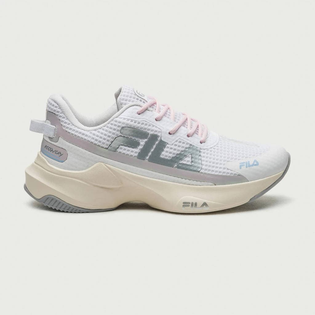 TENIS FILA RECOVERY FEMININO BCO/PTA-104