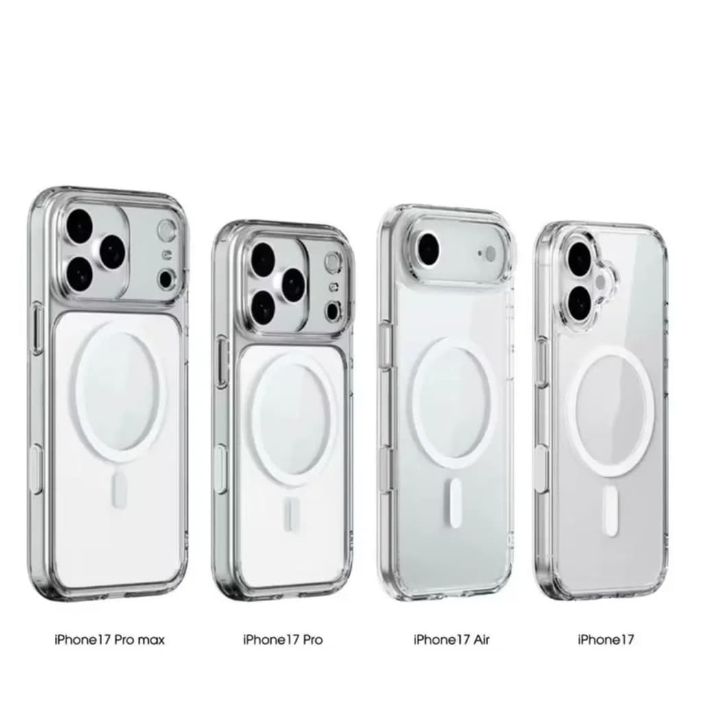 kit 2PCS Capa Acrílica Transparente Com MagSafe + Pelicula 3D Vidro Para IPhone 17 17AIR 17PRO 17PRO MAX