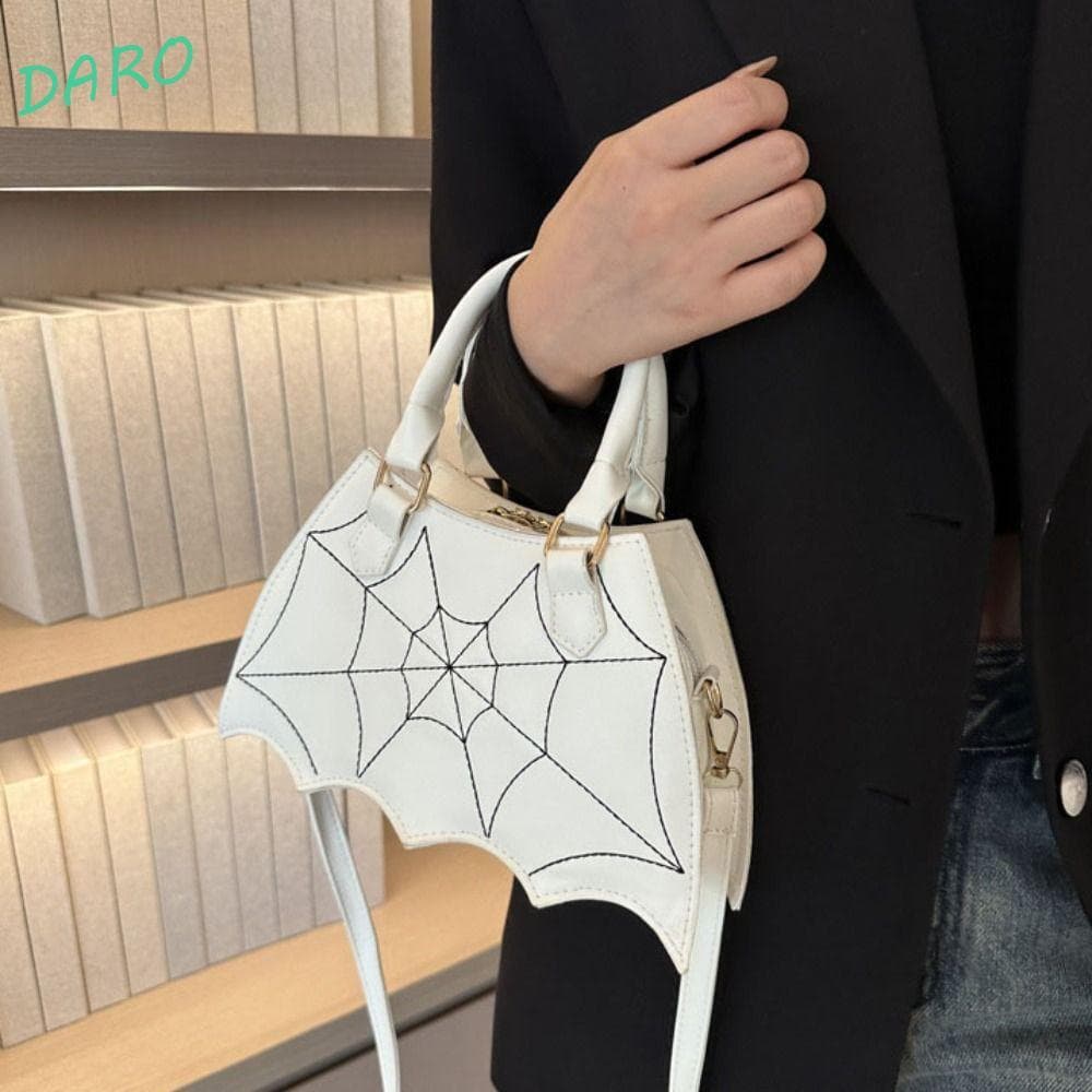 DARO Bolsa De Halloween , Ombro De Aranha Com Asa De Morcego De Couro PU Compras Harajuku Crossbody