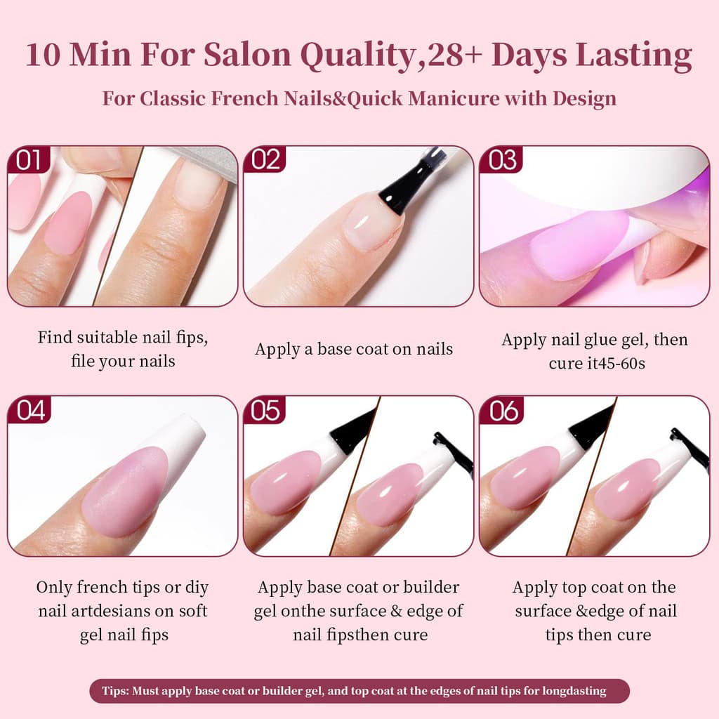 Exclusivamente para manicure, pontas de unhas francesas em cores mistas, adesivos de unhas reutilizáveis, unhas francesa
