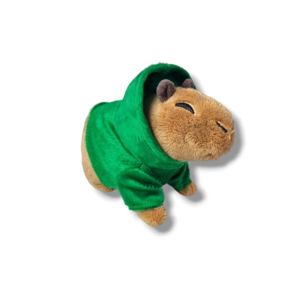 Brinquedos De Pelucia Capivara Fofa Filó C/ Capuz Verde
