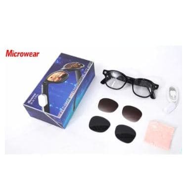 Óculos Inteligente Microwear Glossy Black W93 PRO