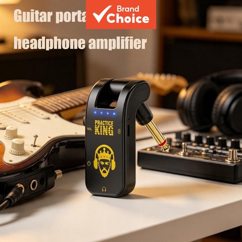 Prática Rei Mini Guitarra Amplificador De Fone De Ouvido Recarregável 50H Playtime Receptor Silencioso Amp Portátil Pres