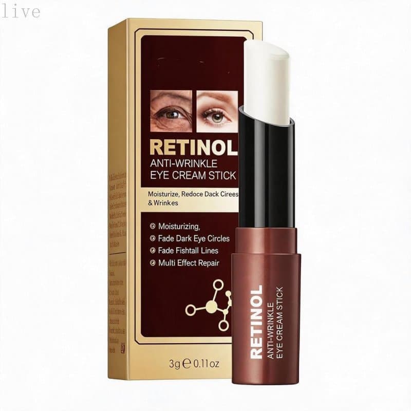 Bastão de Creme para Olhos Anti-Rugas com Retinol |   Bálsamo Hidratante para Olhos para Olheiras, Linhas de Pés de Gali