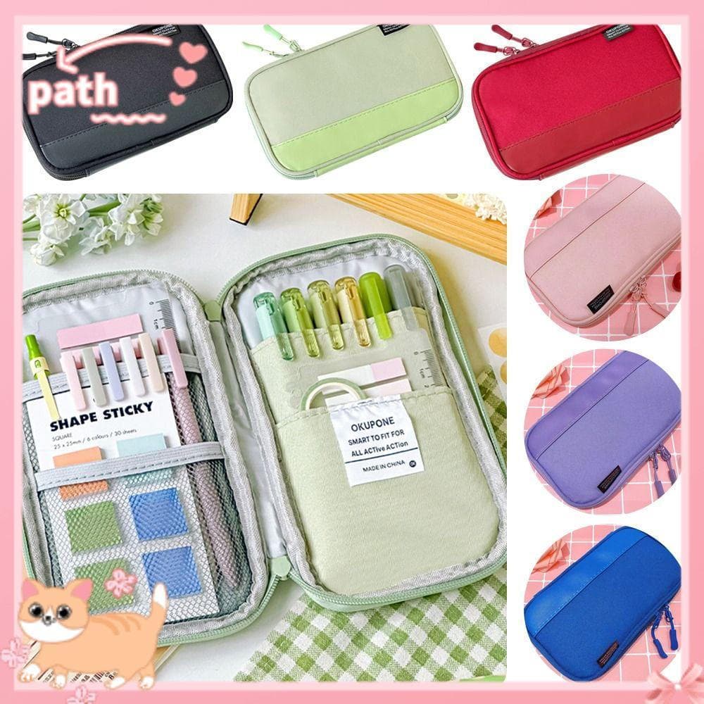 Bolsa Para Caneta PATH , Lápis Multifuncional , Organizador De Papelaria Portátil Ultrafino
