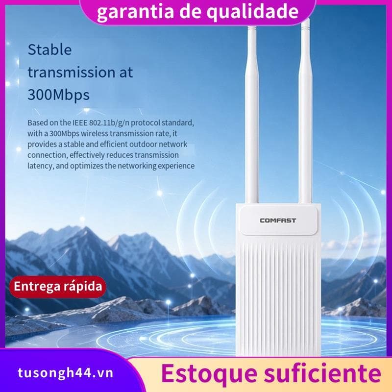 Roteador AP POE Externo De 300 Mbps Extensor De Sinal De Longo Alcance Amplificador Repetidor WiFi Omnidirecional Estaçã
