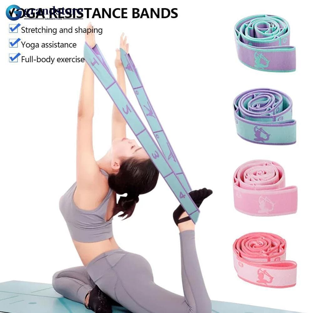 GRANDSTORE 8 12 Seção Adulto Criança Elástico Yoga Faixas De Resistência Treinamento Dança Ginásio Casa Pilates Exercíci