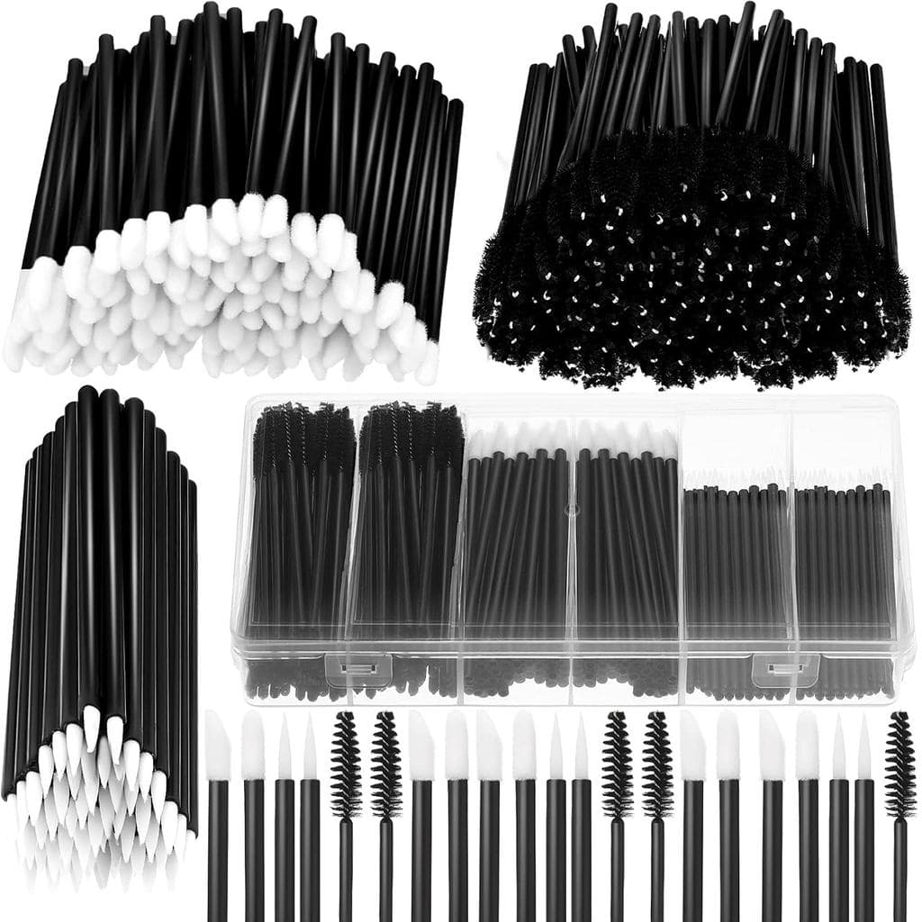 Kit de 263 Peças de Aplicadores de Maquiagem Descartáveis, Inclui 50 Pincéis de Delineador Descartáveis, 100 Aplicadores