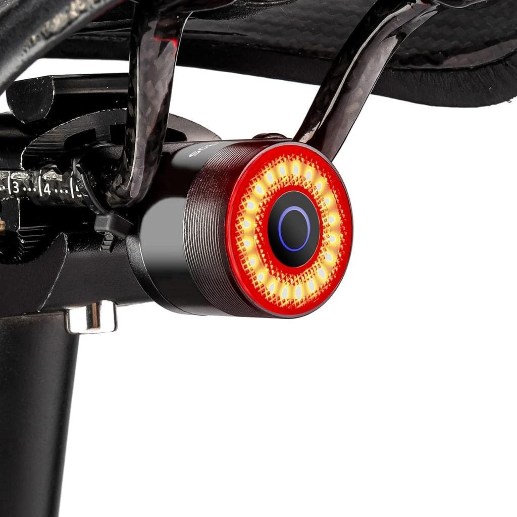 Lanterna Traseira para Bicicleta ROCKBROS, Luz Traseira Recarregável para Bicicleta, Sensor de Liga/Desliga Automático,