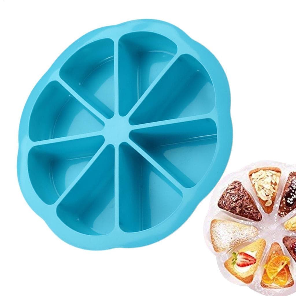 Forma de silicone antiaderente para bolo, forma para fazer chocolate, forma triangular para scones com 8 furos cstui2br