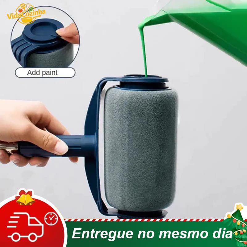 Kit Pincel e Rolo de Pintura Glide de 6 Polegadas Rolo de Pintura Mágico para Pintura de Paredes + 72 cm cabo
