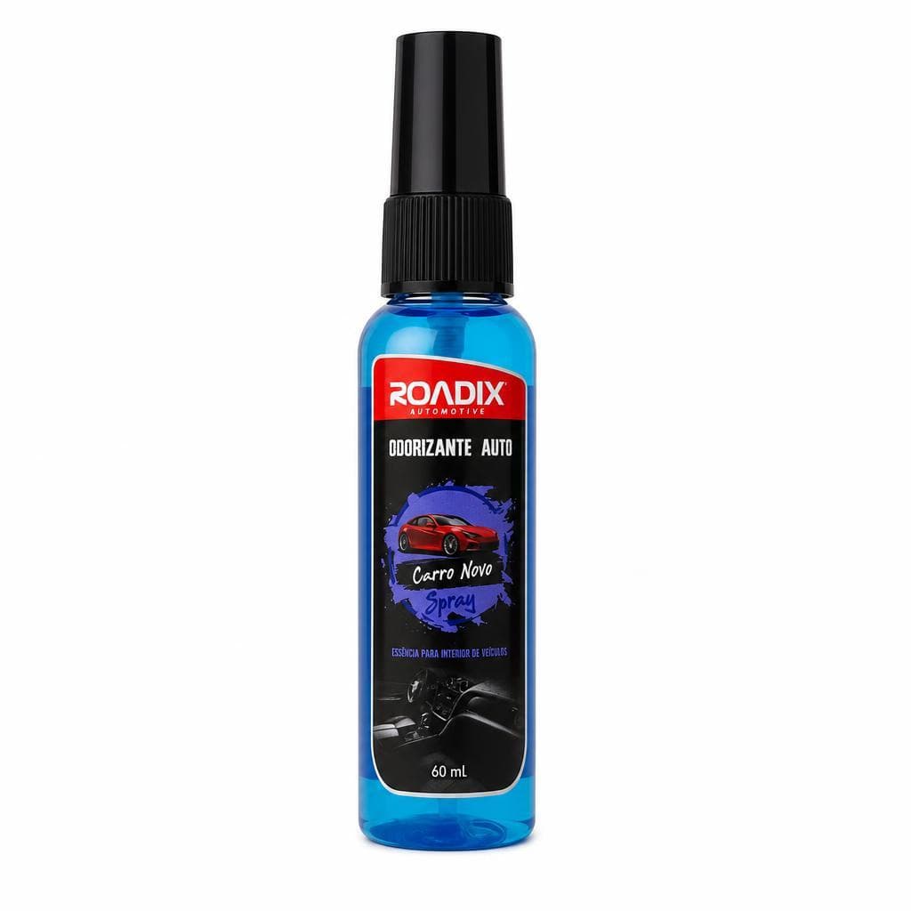 Aromatizador Automotivo Roadix Cheiro De Carro Novo 60ml Spray Original P/ Carros e Casas