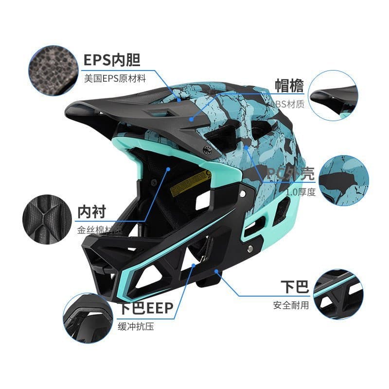 Capacete de ciclismo off-road para competição de downhill, capacete integral para adultos, venda por atacado.