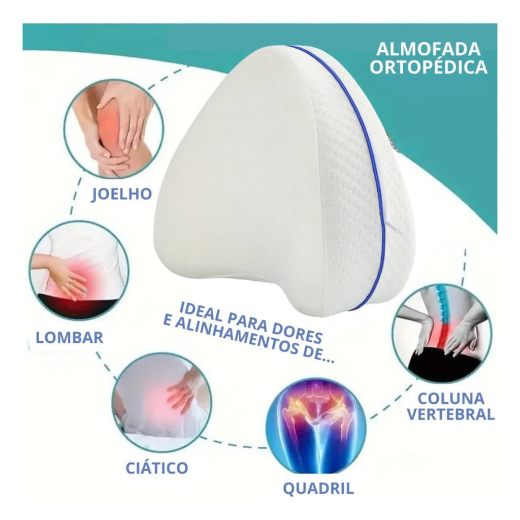 Travesseiro De Pernas Pés Ortopédico Almofada Encosto Dorm