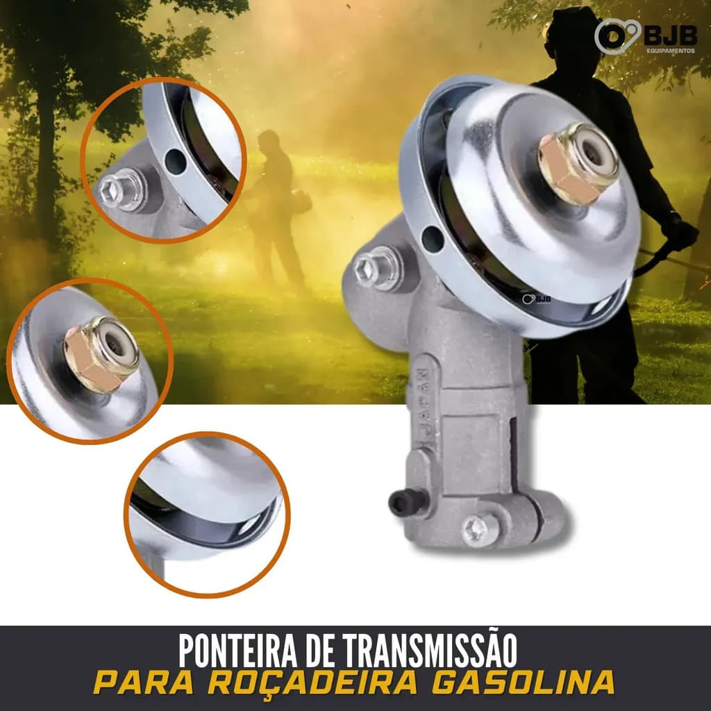 Ponteira Transmissão Roçadeira Tubo 26mm Eixo 9 Estrias Universal Completa