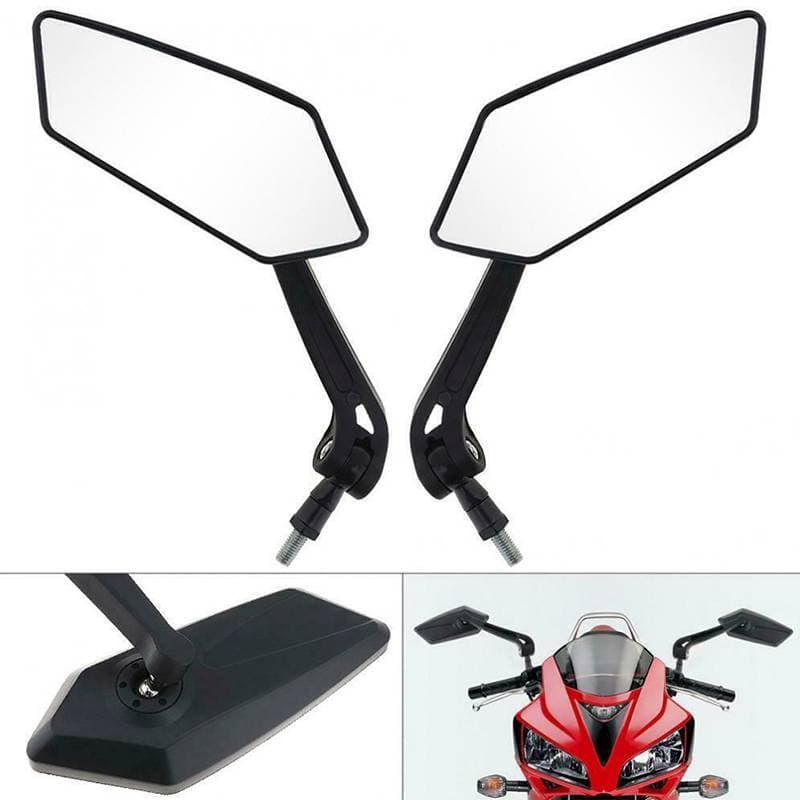 [Luckybaby-t] Par Universal Motocicleta Moto Scooter Retrovisor Espelhos Laterais 10mm Bons Produtos