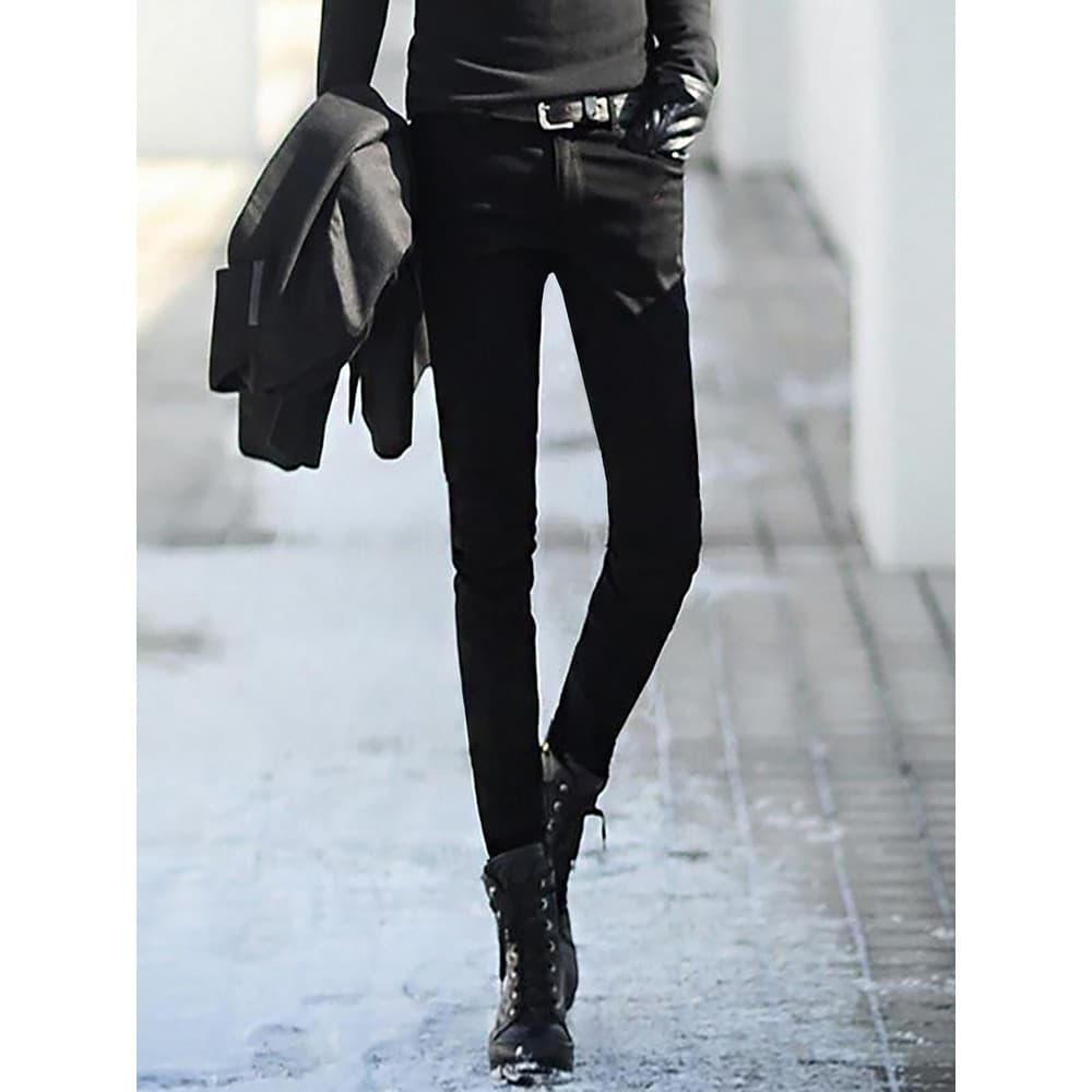 Verão fino preto high-End high-Stretch Slim-fit Jeans masculino high Street All-Match S