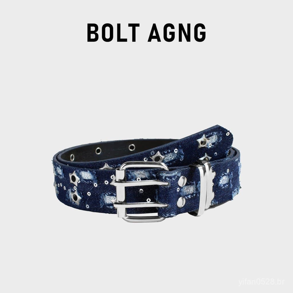 Cinto Jeans desgastado Original VOLLUN, meninos, meninas, estrelas, rebites, estudante, combinando, cinto Jeans