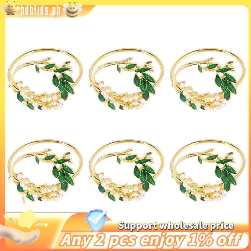 Anel De Guardanapo Flor Anéis Conjunto De 6 Suportes De Metal Para Festa De Casamento Decoração De Mesa De Jantar