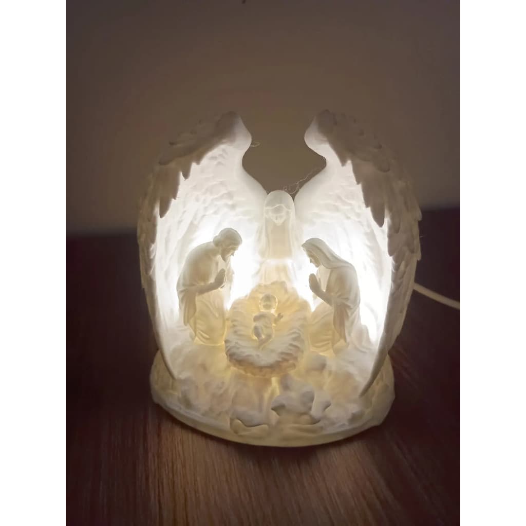 Presépio Natalino Iluminado Led Usb 3 Tons Brilho Ajustável