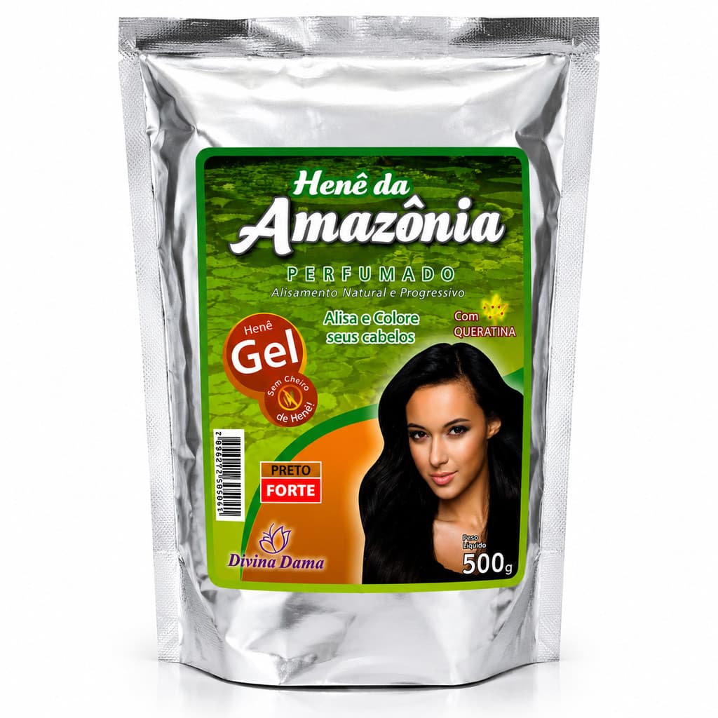 Henê Da Amazônia Em Gel Preto Forte 500g