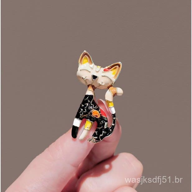 Broche de gatinho coreano adequado para acessórios de moda feminina para ternos, casamentos e presentes, presentes de di