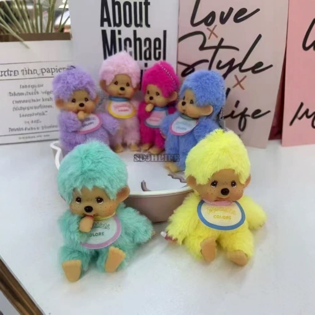 Boneca De Casal Monchhichi De Macaco De Pelúcia De 15 Cm-Variedade De Postura Em Pé Transforma Brinquedo De Máquina De G