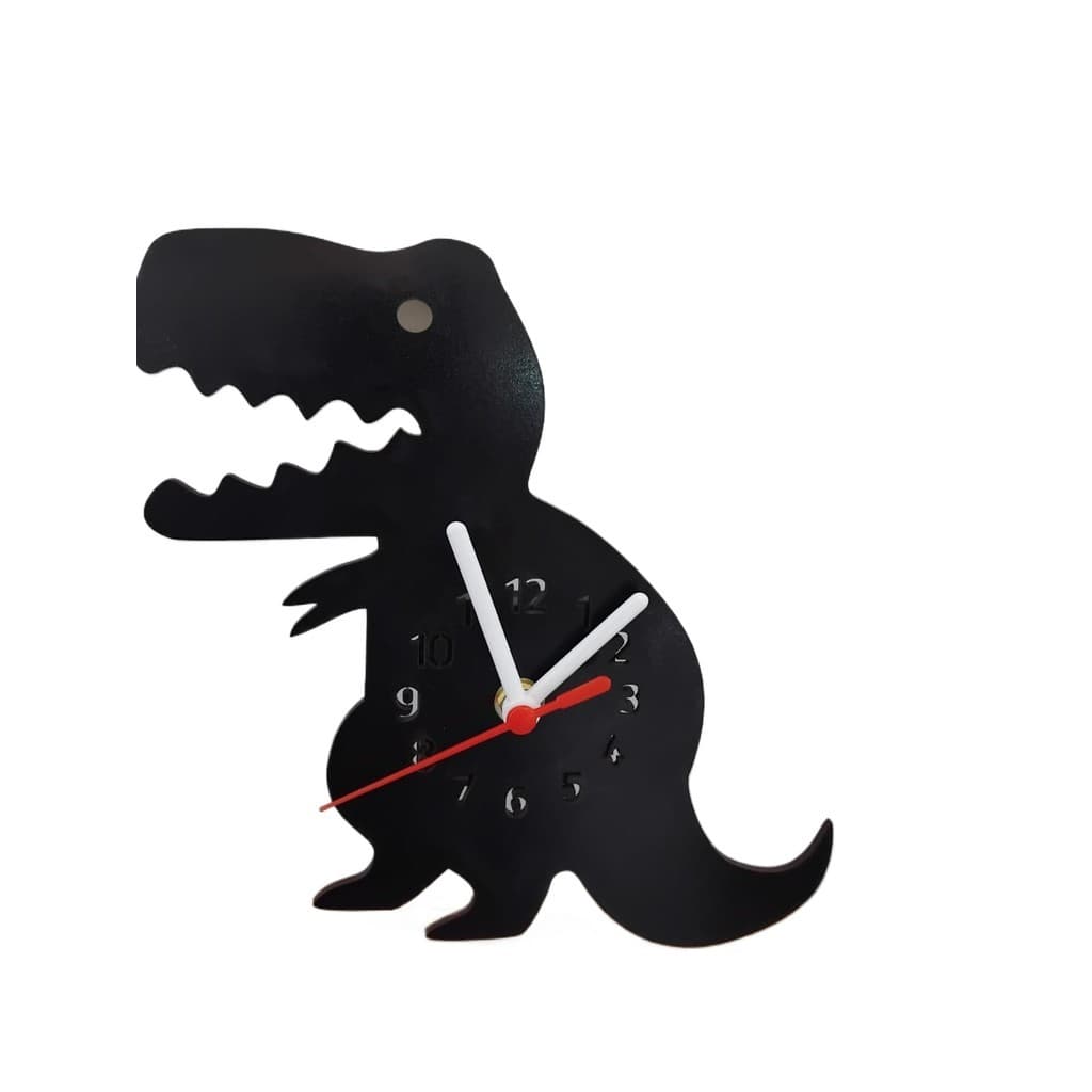 Relógio de Parede Moderno Dino MDF Decoração Sala Quarto Cozinha Lazer